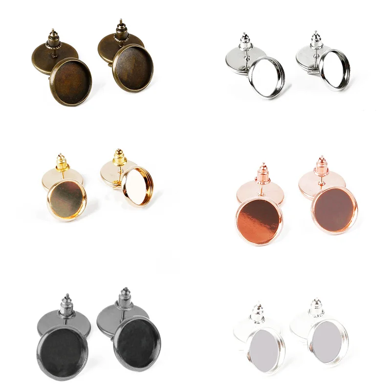 20pcs Metal Earring Bases Inner 12mm Blank Tray Settings Handmade Earring Accessories DIY Jewelry Making Materials
20pcs Metal Earring Bases Inner 12mm Blank Tray Settings Handmade Earring Accessories DIY Jewelry Making Materials