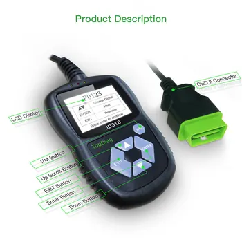 Color Screen OBDII Scanner Car Diagnostic Mode 6 TopDiag JD316 Engine Light Testing Scan Tool Code Reader
Color Screen OBDII Scanner Car Diagnostic Mode 6 TopDiag JD316 Engine Light Testing Scan Tool Code Reader