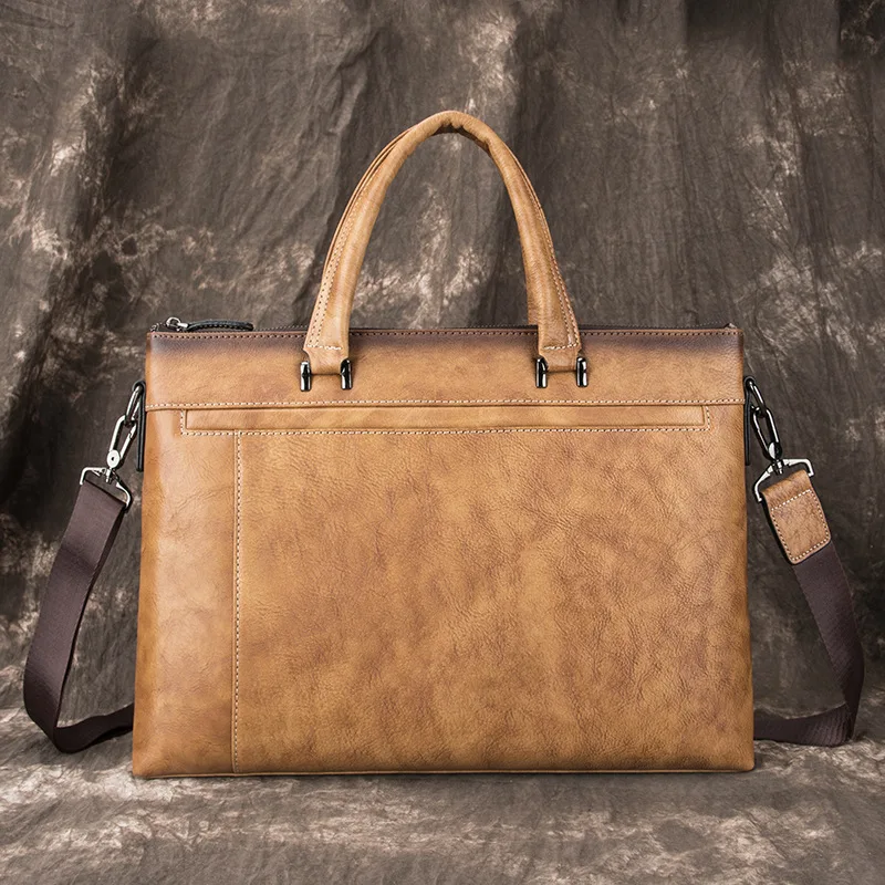 Retro Package Cowhide MEN'S Briefcase Leather Bag Men's MEN'S Real-leather Bag Shoulder Bag Men's Shoulder Bag Handbag 4067
Retro Package Cowhide MEN'S Briefcase Leather Bag Men's MEN'S Real-leather Bag Shoulder Bag Men's Shoulder Bag Handbag 4067