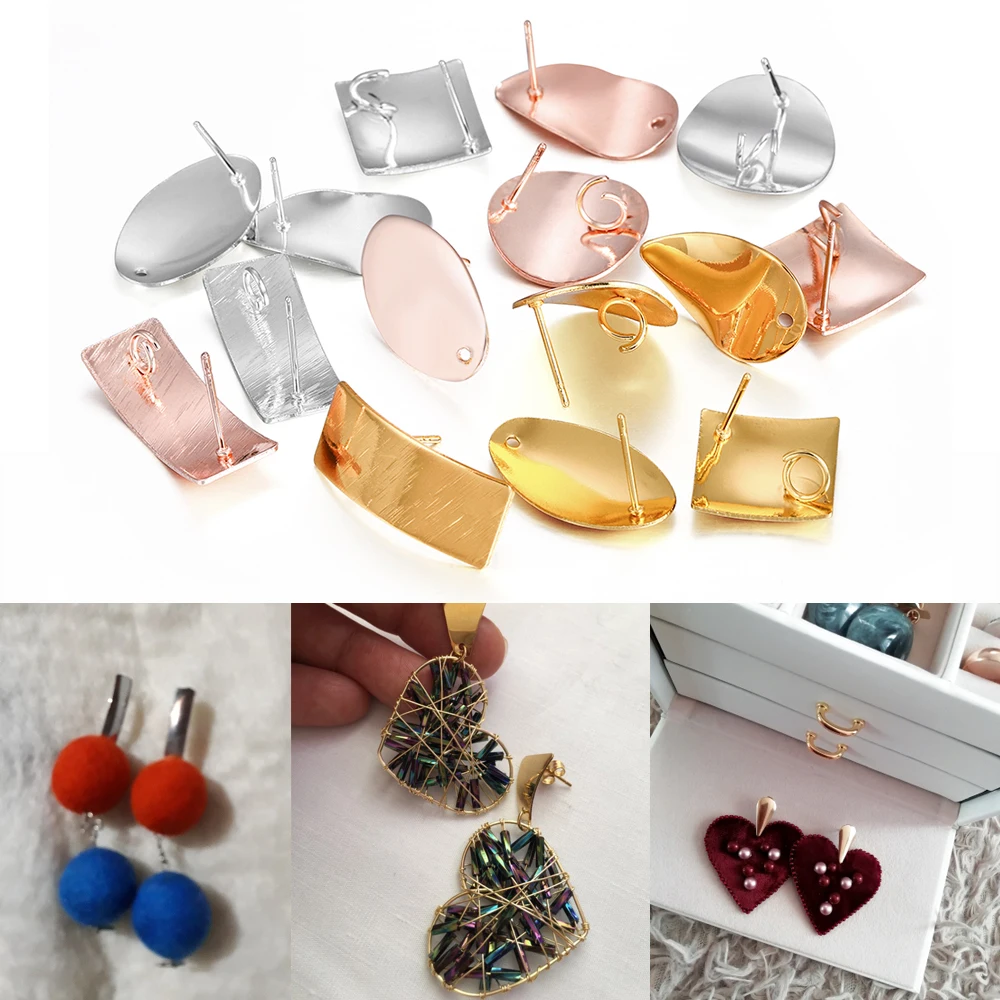 10pair/Lot 7 Styles Plated Geometric Polygonal Earring Stud Posts Connector For DIY Earrings Jewelry Making Finding Accessories
10pair/Lot 7 Styles Plated Geometric Polygonal Earring Stud Posts Connector For DIY Earrings Jewelry Making Finding Accessories