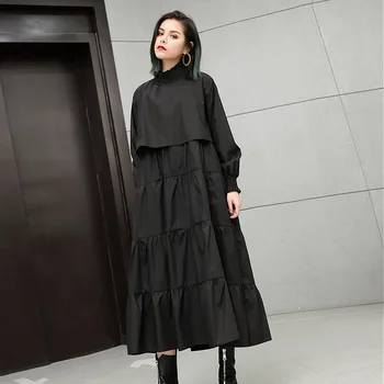 Spring 2020 New Long-sleeved Dress Female Korean Style Long Dress Women Loose Pluz Size Stand Collar Cotton cake Dress SA667S30
Spring 2020 New Long-sleeved Dress Female Korean Style Long Dress Women Loose Pluz Size Stand Collar Cotton cake Dress SA667S30