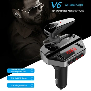 Bluetooth FM Transmitter Earphone Car Kit Car Audio MP3 Player with Dual USB Charger PUO88 
Bluetooth FM Transmitter Earphone Car Kit Car Audio MP3 Player with Dual USB Charger PUO88
