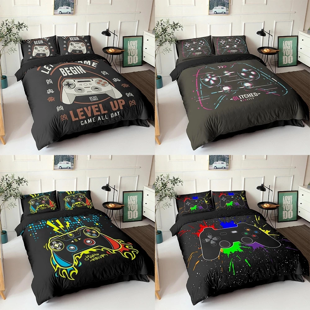 Gamepad Bedding Set Queen Size Duvet Cover 3d Creative Black Comforter Bed Cover Set Boy Game King Single Twim Bedclothes 2/3pcs
Gamepad Bedding Set Queen Size Duvet Cover 3d Creative Black Comforter Bed Cover Set Boy Game King Single Twim Bedclothes 2/3pcs