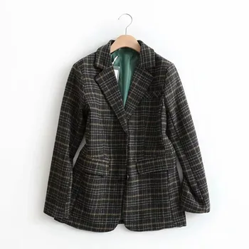 Autumn Winter New Plaid Slit Women Blazer Korean Fashion Commuter Loose Temperament Leisure Wild High Quality Elegant JacketF104
Autumn Winter New Plaid Slit Women Blazer Korean Fashion Commuter Loose Temperament Leisure Wild High Quality Elegant JacketF104