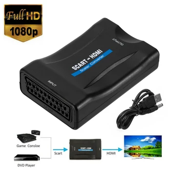 1080P Converter SCART To HDMI Video Audio Converter SCART to HDMI AV Signal Adapter Upscale Converter Adapter for HD TV DVD New
1080P Converter SCART To HDMI Video Audio Converter SCART to HDMI AV Signal Adapter Upscale Converter Adapter for HD TV DVD New