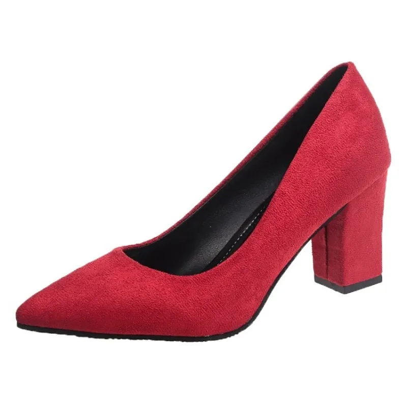 Autumn new luxury black suede pointed square root sexy female high heels Slip-On Designers Italian Women's High heels Y22-01
Autumn new luxury black suede pointed square root sexy female high heels Slip-On Designers Italian Women's High heels Y22-01