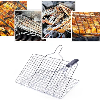 Grilling Basket Stainless Steel Grilling Cookware Grilling Basket With Removable Wooden Handle For Grilling Fish Vegetable Steak
Grilling Basket Stainless Steel Grilling Cookware Grilling Basket With Removable Wooden Handle For Grilling Fish Vegetable Steak