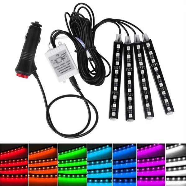 Remote Control Colorful RGB 30W 12V Car Interior Floor Atmosphere Light with f26 Headlight 4x 9LED 5050 SMD
Remote Control Colorful RGB 30W 12V Car Interior Floor Atmosphere Light with f26 Headlight 4x 9LED 5050 SMD