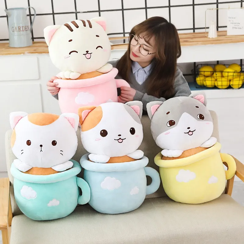 50cm High Quality Cute Cat Cup Plush Toy Soft Cartoon Animal Teacup Cat with Blanket Stuffed Doll Chair Pillow Kid Birthday Gift
50cm High Quality Cute Cat Cup Plush Toy Soft Cartoon Animal Teacup Cat with Blanket Stuffed Doll Chair Pillow Kid Birthday Gift