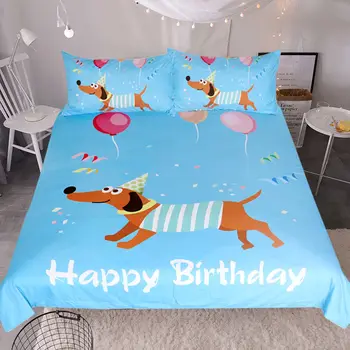Birthday dachshund Pattern Duvet Cover High Quality Home Textile Quilt Cover with 2 Pillowcase 3D Printing 3 Pcs Set and Sheet
Birthday dachshund Pattern Duvet Cover High Quality Home Textile Quilt Cover with 2 Pillowcase 3D Printing 3 Pcs Set and Sheet