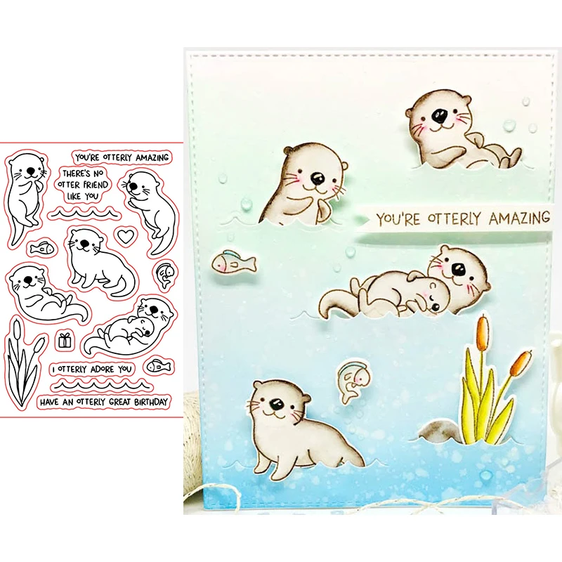 Transparent Clear Stamps Cute Sea Lion Small Fish Wave Line Gift Box Love Artistic Greetings For DIY Scrapbooking Cards Craft
Transparent Clear Stamps Cute Sea Lion Small Fish Wave Line Gift Box Love Artistic Greetings For DIY Scrapbooking Cards Craft