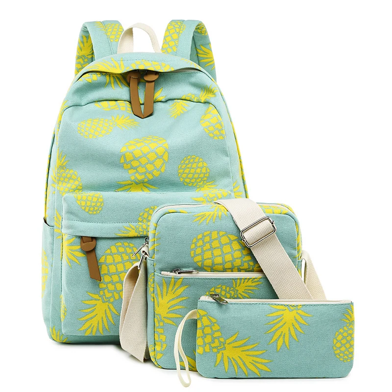 3 Set Backpack School Bags For Teenage Girls Pineapple Unicorn Pattern Backpacks Canvas Daypack Student Bookbag with Pencil Bag
3 Set Backpack School Bags For Teenage Girls Pineapple Unicorn Pattern Backpacks Canvas Daypack Student Bookbag with Pencil Bag