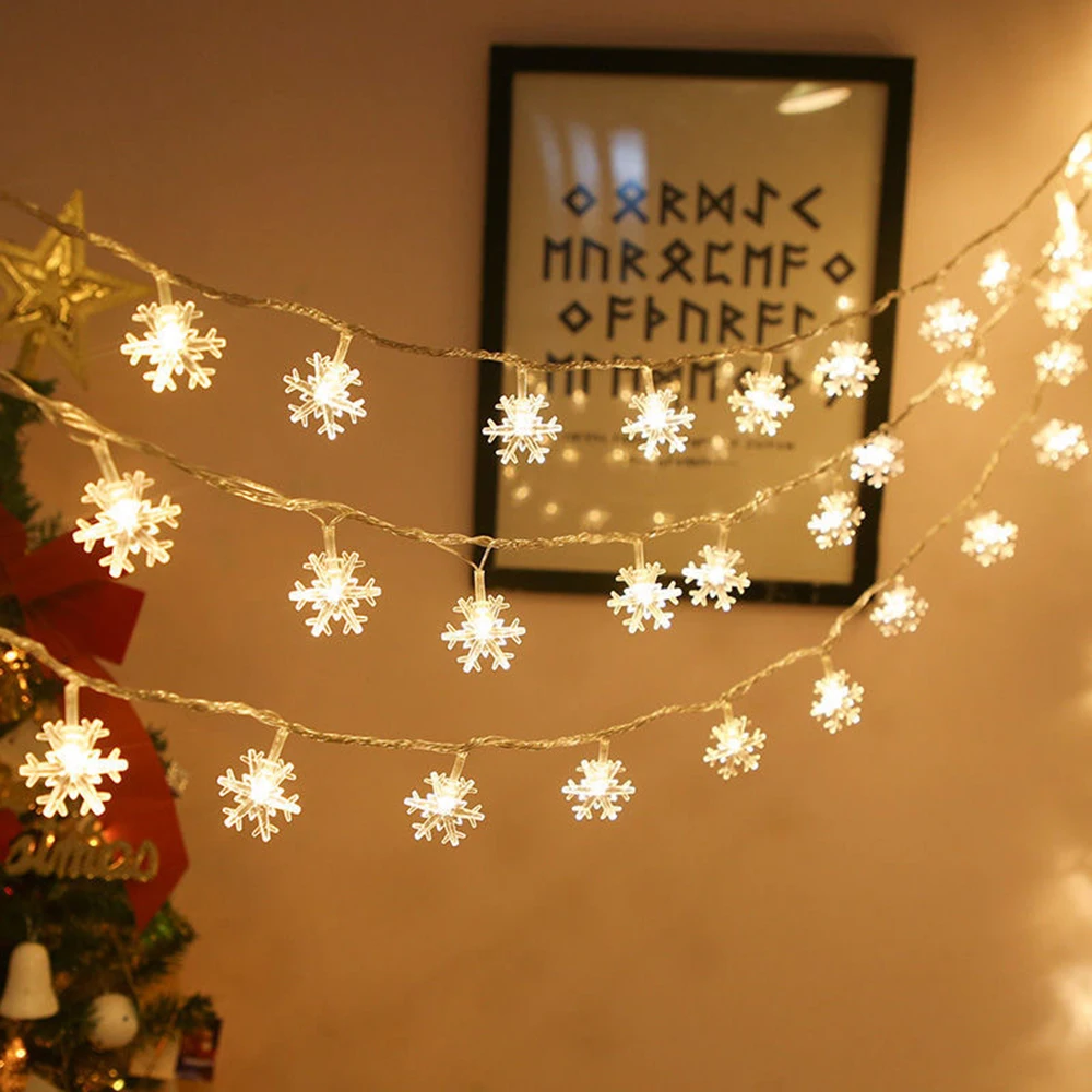 Led Fairy Light String Battery Usb Opreated Holiday Decoration Snowflake Shape 1.5m3m6m For Christmas Newyear Xmas String LIghts
Led Fairy Light String Battery Usb Opreated Holiday Decoration Snowflake Shape 1.5m3m6m For Christmas Newyear Xmas String LIghts