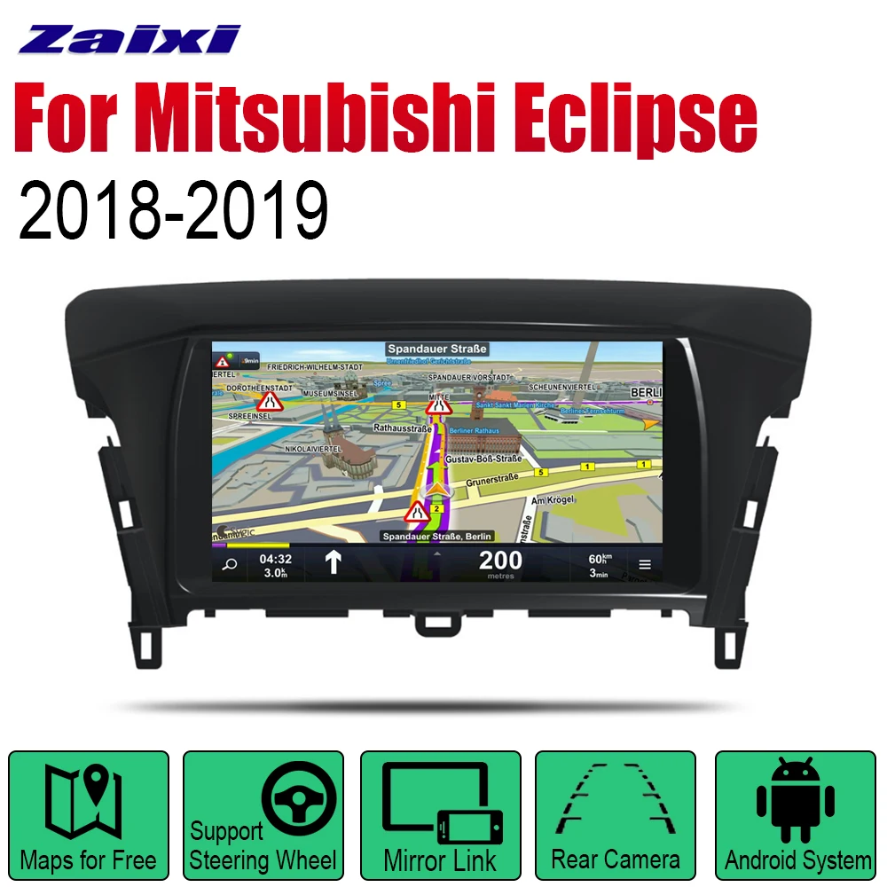 Автомагнитола на Android с GPS навигацией для Mitsubishi Eclipse 2018 2019 Bt Wi Fi 2din стерео