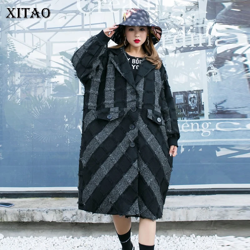 XITAO Plus Size Tassel Burr Blend Patchwork Tide Hit Color Plaid Personality Single Breasted Coat Top Autumn and Winter GCC2253
XITAO Plus Size Tassel Burr Blend Patchwork Tide Hit Color Plaid Personality Single Breasted Coat Top Autumn and Winter GCC2253