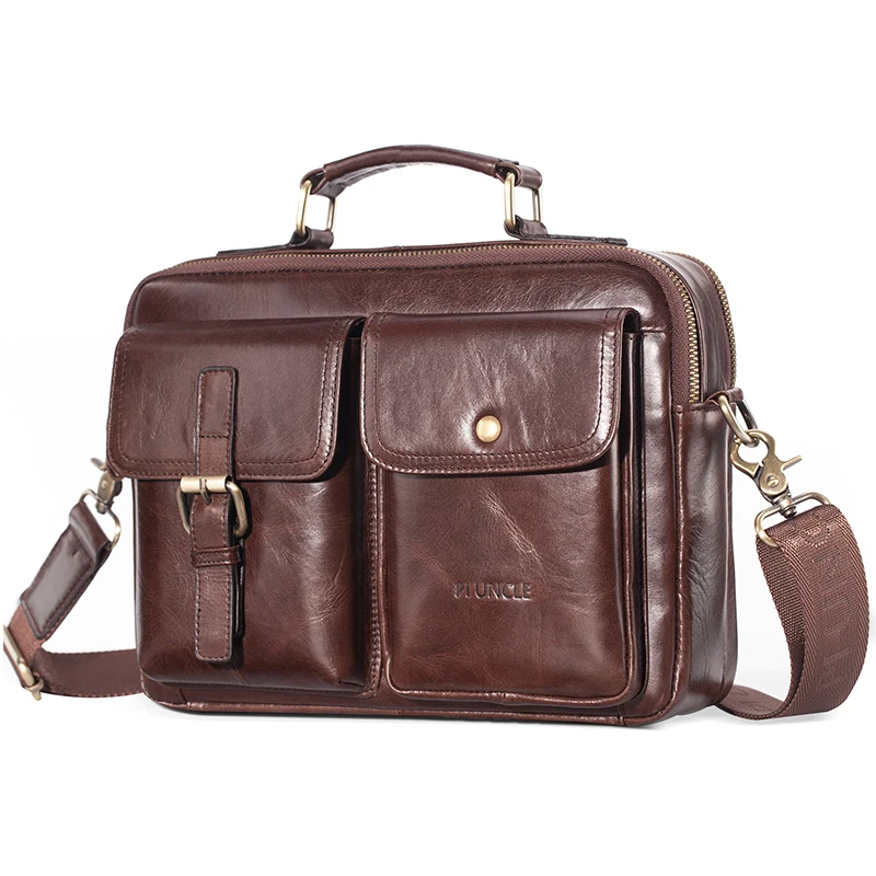 Business Men Genuine Leather Messenger Bags for Men Cowhide Leather Handbags High Quality Design Male Shoulder/Crossbody Bags
Business Men Genuine Leather Messenger Bags for Men Cowhide Leather Handbags High Quality Design Male Shoulder/Crossbody Bags
