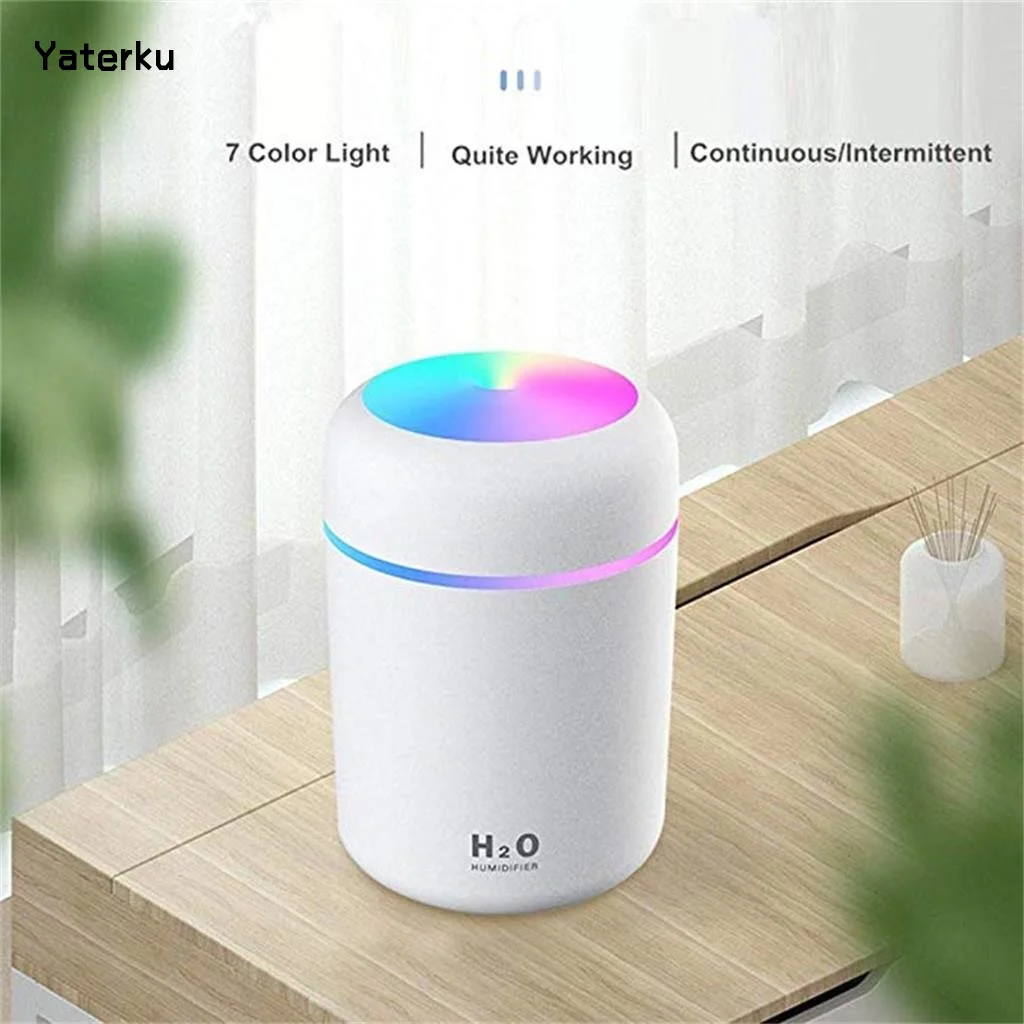 Portable 300ml Humidifier Mini Ultrasonic Air Romantic Soft Light Essential Oil Diffuser Car Purifier Mist Maker#g40 | Бытовая техника