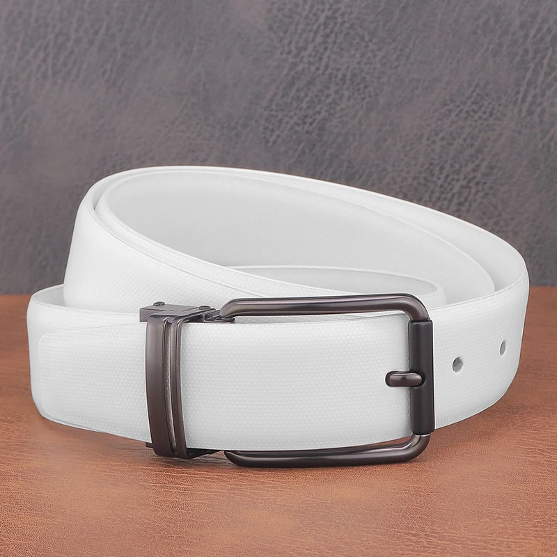 High quality classic pin buckle white designer Casua 3.3cm Waistband luxury brand genuine leather fashion jeans Waist Strap
High quality classic pin buckle white designer Casua 3.3cm Waistband luxury brand genuine leather fashion jeans Waist Strap
