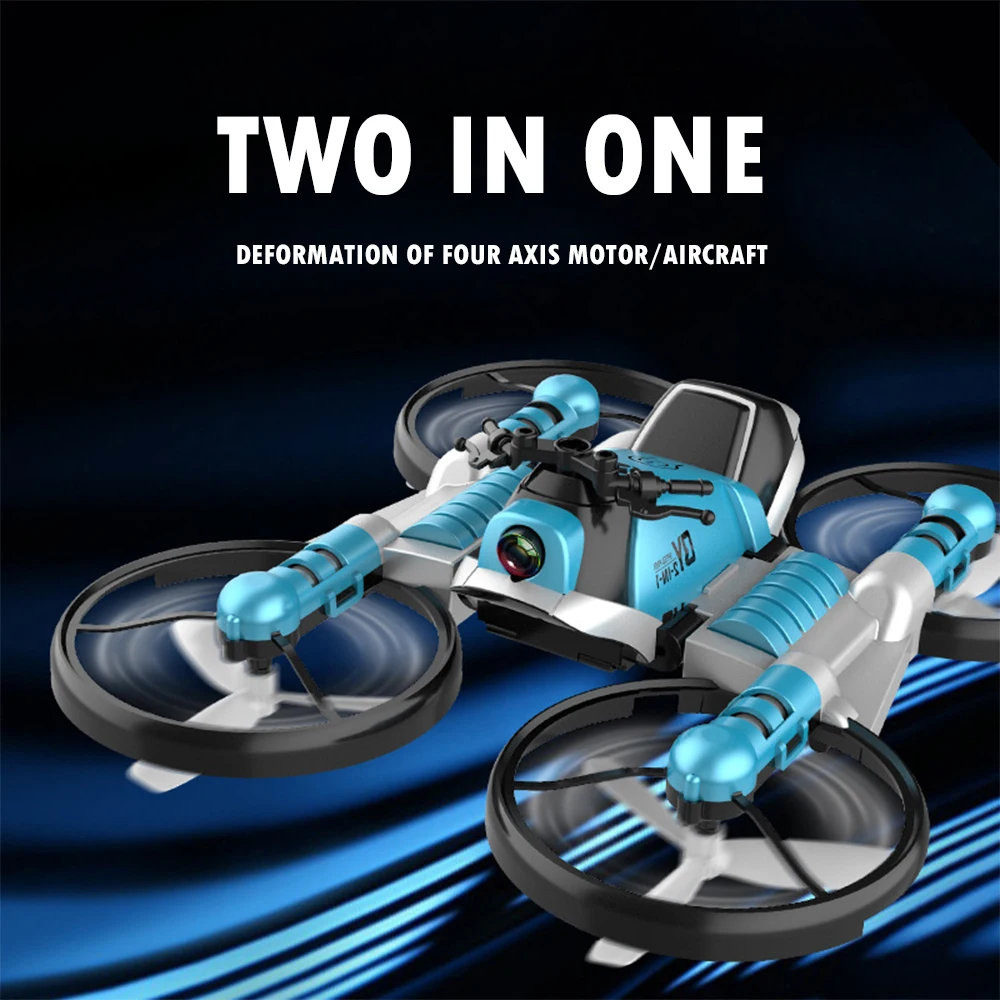 Rc Motorcycle Toy Drone With camera 2 In 1 Foldable Helicopter Camera 0.3MP Hold RC Quadcopter Motorcycle
Rc Motorcycle Toy Drone With camera 2 In 1 Foldable Helicopter Camera 0.3MP Hold RC Quadcopter Motorcycle