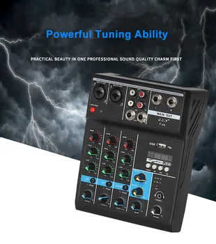 Portable Audio Mixer Professional 4 Channel bluetooth Mixing Console USB MP3 48V Amplifier with Reverb Effect For Karaoke
Portable Audio Mixer Professional 4 Channel bluetooth Mixing Console USB MP3 48V Amplifier with Reverb Effect For Karaoke