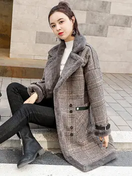 High Quality Brand Elegant Plaid Wool Blend Coat Spring Winter Coat Overcoat Women Patchwork Covered Warm Woolen Coat
High Quality Brand Elegant Plaid Wool Blend Coat Spring Winter Coat Overcoat Women Patchwork Covered Warm Woolen Coat