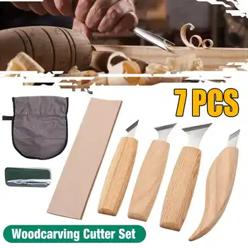 7pcs Wood Carving Knife Chisel Carving Cutter Carving Woodworking CutterHand Tool Set High Strength Hooked Whittling Cutter
7pcs Wood Carving Knife Chisel Carving Cutter Carving Woodworking CutterHand Tool Set High Strength Hooked Whittling Cutter
