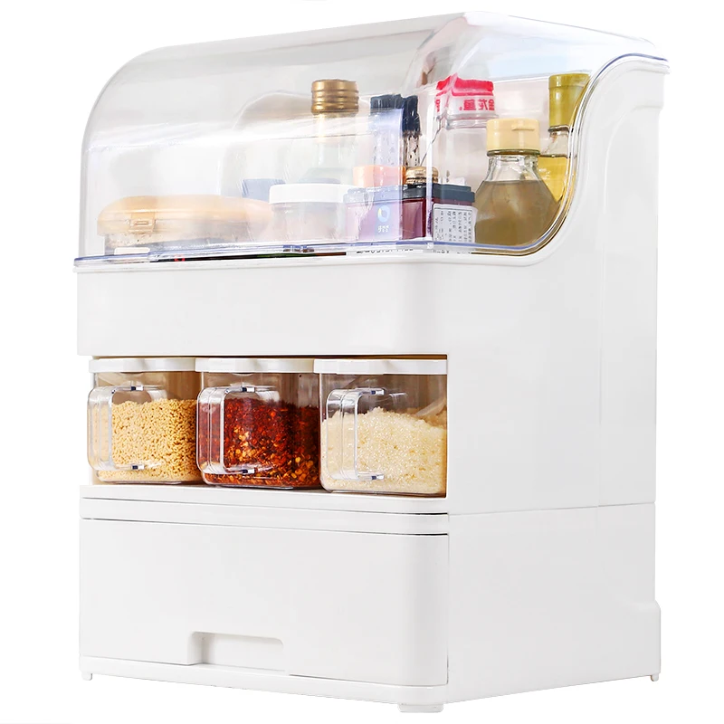 Oilproof Cover Seasoning Storage Box Supplies Storage Wall-mounted Multi-function Kitchen Storage Rack Plastic Adhesive Kitchen
Oilproof Cover Seasoning Storage Box Supplies Storage Wall-mounted Multi-function Kitchen Storage Rack Plastic Adhesive Kitchen