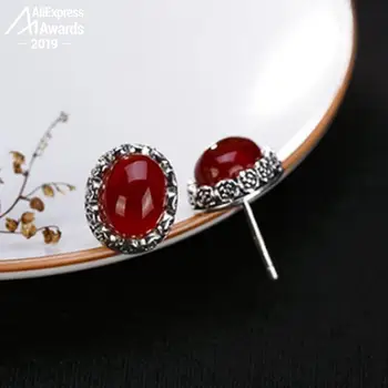 S925 Fine Jewelry Ruby Stud Earrings Women Handmade oval cute Fancy Natural Carnelian Retro Ruby red jasper
S925 Fine Jewelry Ruby Stud Earrings Women Handmade oval cute Fancy Natural Carnelian Retro Ruby red jasper