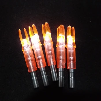 6/12pcs Hunting Archery Crossbow Original Led Nock ID6.2mm LED Lighted Archery Arrow Nock For Compound Bow