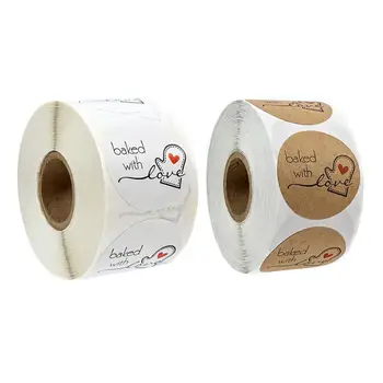 500pcs Handmade With Love Kraft Paper Stickers Round Adhesive Labels Baking 25mm For Package Decorate Handmade Sticker
500pcs Handmade With Love Kraft Paper Stickers Round Adhesive Labels Baking 25mm For Package Decorate Handmade Sticker