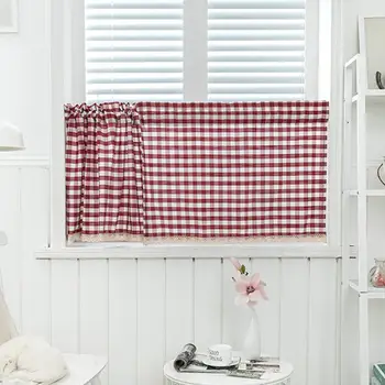 1Pc Kitchen Plaid Pattern Short Curtain Lace Valance Through Rod Drape Home Window Decor Короткая занавеска
1Pc Kitchen Plaid Pattern Short Curtain Lace Valance Through Rod Drape Home Window Decor Короткая занавеска
