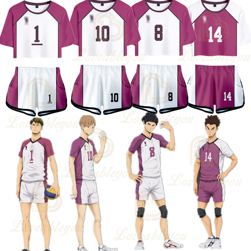 Haikyuu! Ushijima Wakatoshi Косплей Костюм Tendo Satori Cos Tsutomu рубашка костюмы для женщин средней