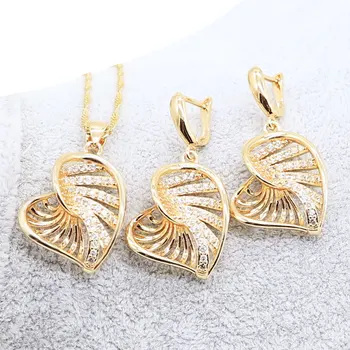 White Topaz Heart Rose Gold Color Jewelry Sets For Women Ring Earrings Pendant Sets Free Box
White Topaz Heart Rose Gold Color Jewelry Sets For Women Ring Earrings Pendant Sets Free Box