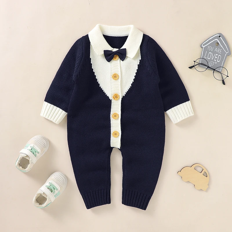 Детский комбинезон с длинным рукавом, Осенний комбинезон для новорожденных мальчиков, наряд, модная одежда для малышей с отложным воротником, Вязаный комбинезон
Детский комбинезон с длинным рукавом, Осенний комбинезон для новорожденных мальчиков, наряд, модная одежда для малышей с отложным воротником, Вязаный комбинезон