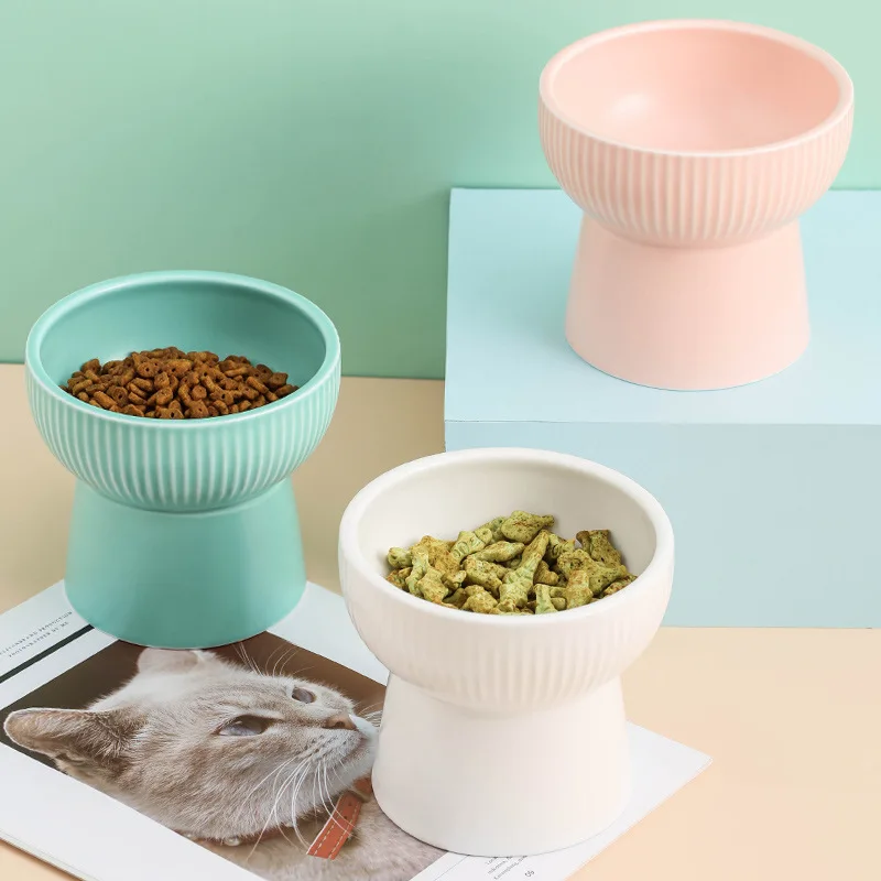 High Foot Cat Bowl Cat Food Bowl Cat Bowl Stripe Ceramic Cat Water Bowl Cat Food Bowl Neck Protection Cat Bowl Cat Supplies
High Foot Cat Bowl Cat Food Bowl Cat Bowl Stripe Ceramic Cat Water Bowl Cat Food Bowl Neck Protection Cat Bowl Cat Supplies