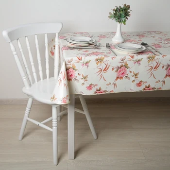 Reusable non-woven tablecloth with inlay 135x110 cm "Roses" color beige 4723591
Reusable non-woven tablecloth with inlay 135x110 cm "Roses" color beige 4723591
