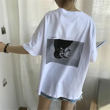 CBAFU harajuku summer T shirts character printed white tops short sleeve tee casual women Tshirt loose cotton student tops P855
CBAFU harajuku summer T shirts character printed white tops short sleeve tee casual women Tshirt loose cotton student tops P855