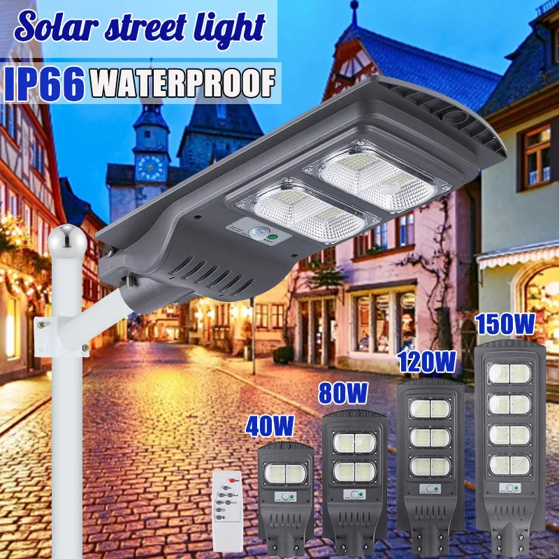 AUGIENB 40W/80W/120W/150W Solar Street Light Waterproof IP65 PIR Motion Sensor + Remote Control Outdoor Lighting Security Lamp
AUGIENB 40W/80W/120W/150W Solar Street Light Waterproof IP65 PIR Motion Sensor + Remote Control Outdoor Lighting Security Lamp