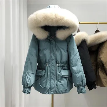 2020 Female Thicken Warm Winter Down Coat Women Large Real Natural Fur 90% White Duck Down Parka Hooded Winter Jacket
2020 Female Thicken Warm Winter Down Coat Women Large Real Natural Fur 90% White Duck Down Parka Hooded Winter Jacket
