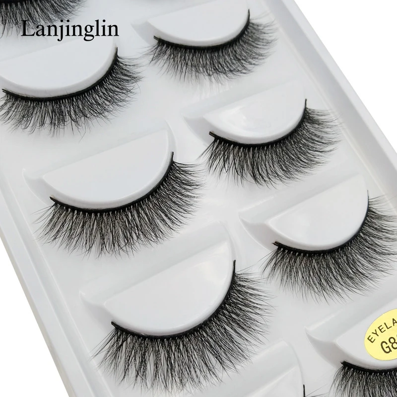 new 5 pairs false eyelashes natural fake eyelashes 3D mink lashes soft corss long eyelash extension handmade makeup black G805
new 5 pairs false eyelashes natural fake eyelashes 3D mink lashes soft corss long eyelash extension handmade makeup black G805
