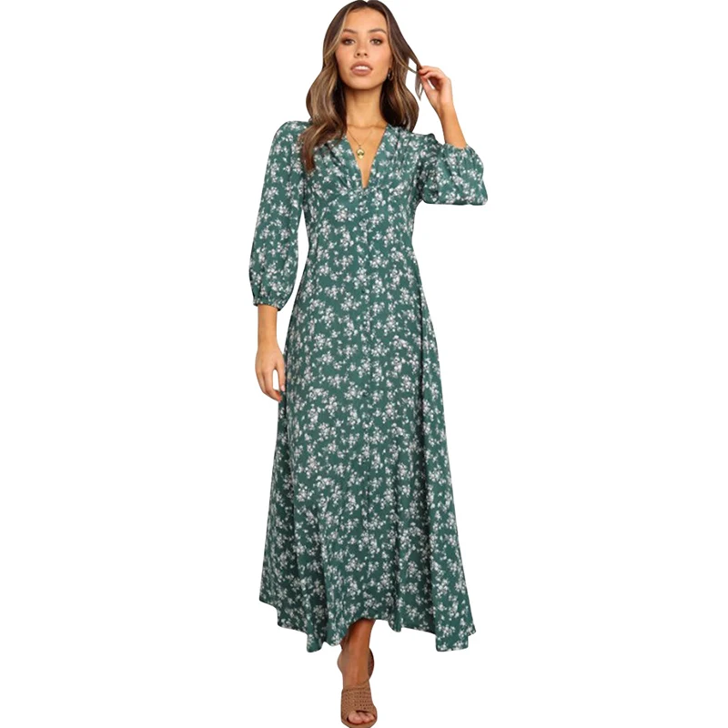 BohO Dress Autumn Floral Printed Dresses V Neck Long Dress Casual Holiday Women Maxi Vestidos Elegant Long Sleeve Dress D30
BohO Dress Autumn Floral Printed Dresses V Neck Long Dress Casual Holiday Women Maxi Vestidos Elegant Long Sleeve Dress D30