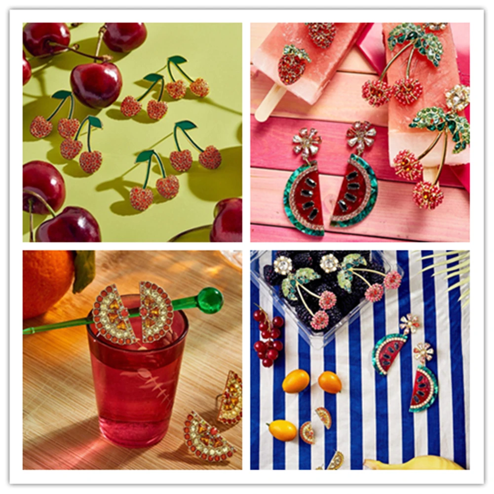 Cute Cherry Stud Earring for Women Romantic Watermelon Statement Dangle Drop Earrings Fashion Pineapple Ear Rings Jewelry Party
Cute Cherry Stud Earring for Women Romantic Watermelon Statement Dangle Drop Earrings Fashion Pineapple Ear Rings Jewelry Party