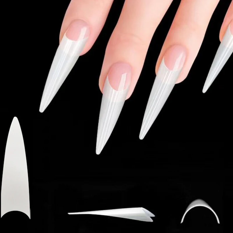 500pcs/bag Nail False Tips Natural/Clear Ultra-long Pointed Stiletto False Fake Tip 10 Sizes (0-9) Manicure Salon Half Cover Tip
500pcs/bag Nail False Tips Natural/Clear Ultra-long Pointed Stiletto False Fake Tip 10 Sizes (0-9) Manicure Salon Half Cover Tip
