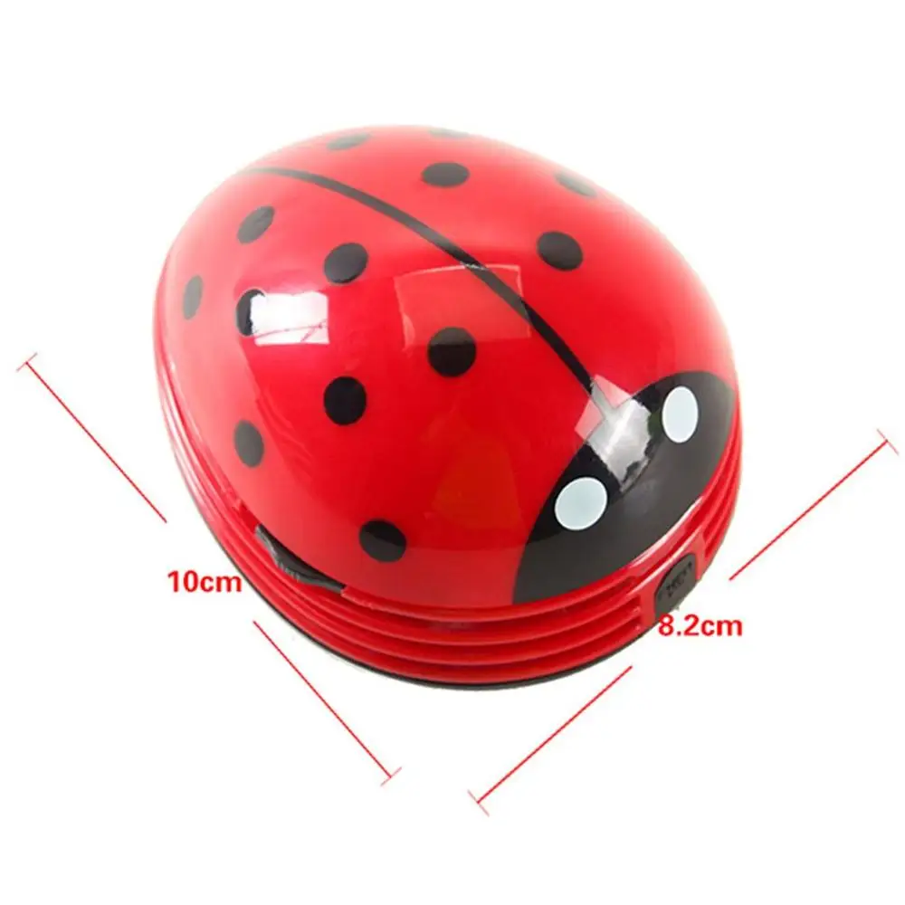 Dust Collector Strong Suction Cleaner Mini Size Lovely Cartoon Ladybug Shape Desktop Vacuum Home Office Keyboard | Электроника