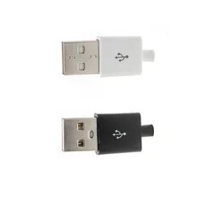6/12 pieces/batch 2.0 Type A USB male 4Pin square USB connector black and white plastic shell jack tail socket plug terminal DIY
6/12 pieces/batch 2.0 Type A USB male 4Pin square USB connector black and white plastic shell jack tail socket plug terminal DIY