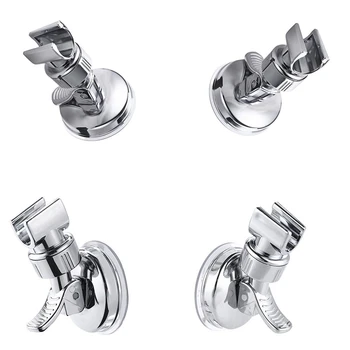 

Shower Head Handset Holder Chrome Bathroom Wall Mount Adjustable Suction Bracket Beautifully Polished Brand New ABS