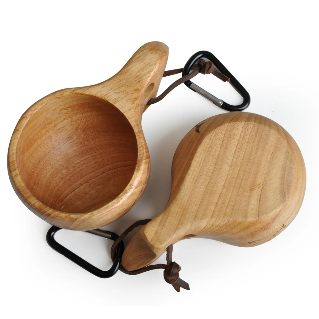 Nordic Style Handmade Backpack Wooden Mug Cup for Camping Hiking Survival Tea Cup Nordic Style Handmade Backpack Wooden Mug Cup for Camping Hiking Survival Tea Cup