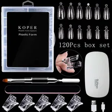 120Pc Upper Forms Poly UV Gel Finger Extend Tips Molds For Quick Bulider UV Nails With 1Pc Dual-Ended Brush Clips And Mini Lamp
120Pc Upper Forms Poly UV Gel Finger Extend Tips Molds For Quick Bulider UV Nails With 1Pc Dual-Ended Brush Clips And Mini Lamp
