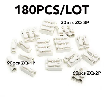 180PCS/SET Quick Splice Lock Wire Connector 2P 1P Electrical Cable Terminals Block For Led Strip Connectors Assorted Home Tools 
180PCS/SET Quick Splice Lock Wire Connector 2P 1P Electrical Cable Terminals Block For Led Strip Connectors Assorted Home Tools