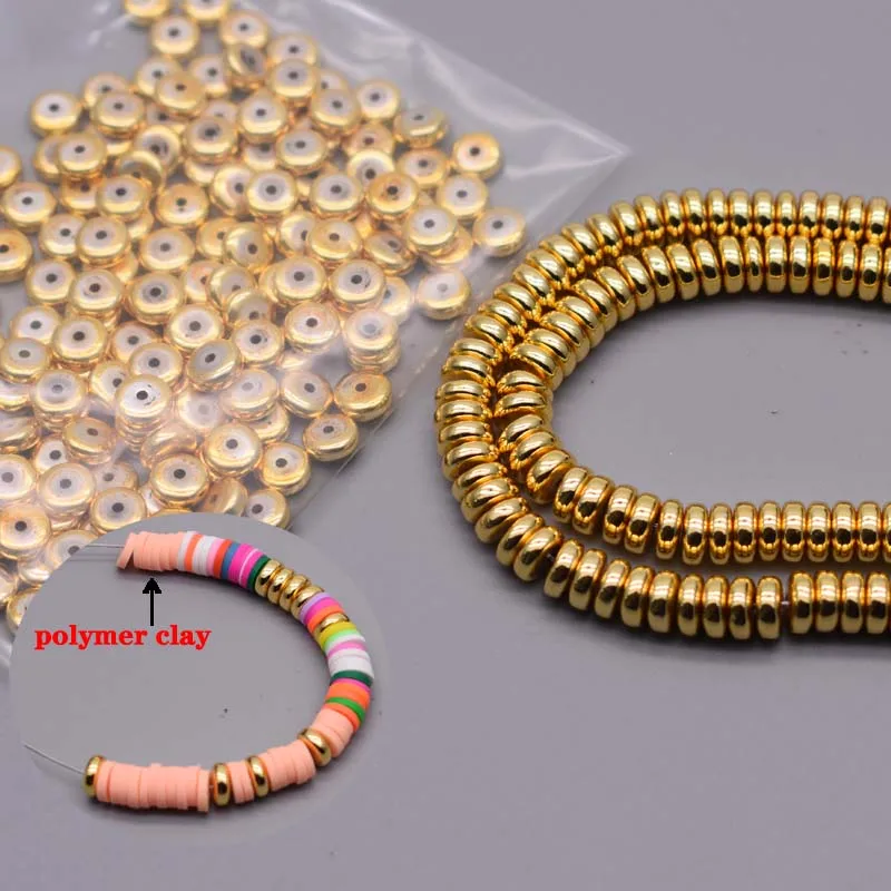Wholesale 6mm Hematite Stone Flat Round Spacer Beads Gold Color Loose Spacer Beads for Jewelry Making Fit DIY Bracelet
Wholesale 6mm Hematite Stone Flat Round Spacer Beads Gold Color Loose Spacer Beads for Jewelry Making Fit DIY Bracelet
